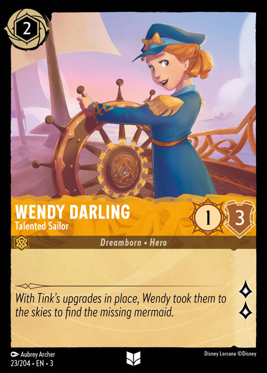Wendy Darling - Talented Sailor - Uncommon Normal Disney Lorcana card from Into the Inklands