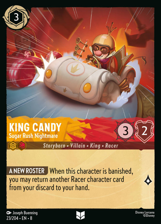 King Candy - Sugar Rush Nightmare - Uncommon Normal Disney Lorcana card from The Reign of Jafar