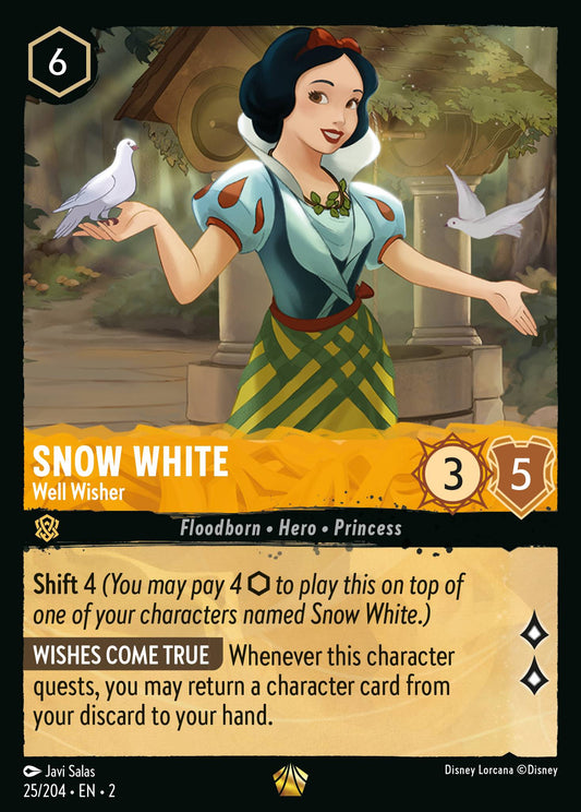 Snow White - Well Wisher - Legendary Normal Disney Lorcana card from Rise of the Floodborn