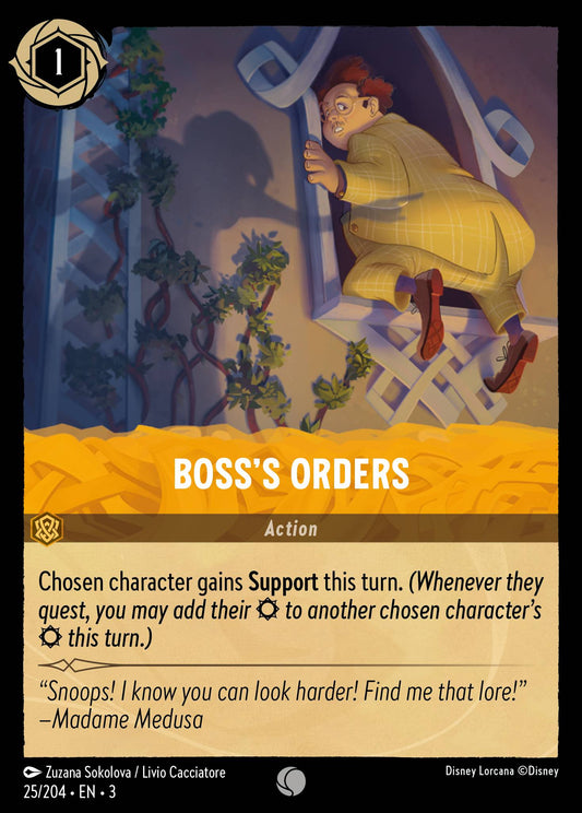 Boss's Orders - Common Normal Disney Lorcana card from Into the Inklands
