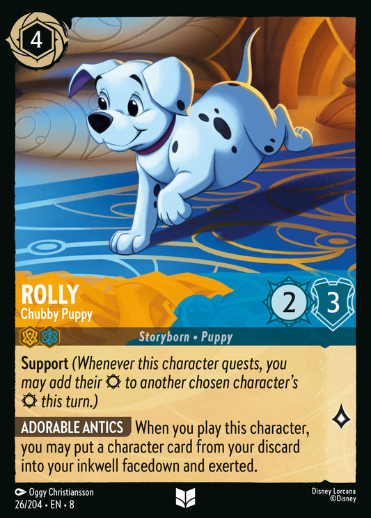 Rolly - Chubby Puppy - Uncommon Normal Disney Lorcana card from The Reign of Jafar