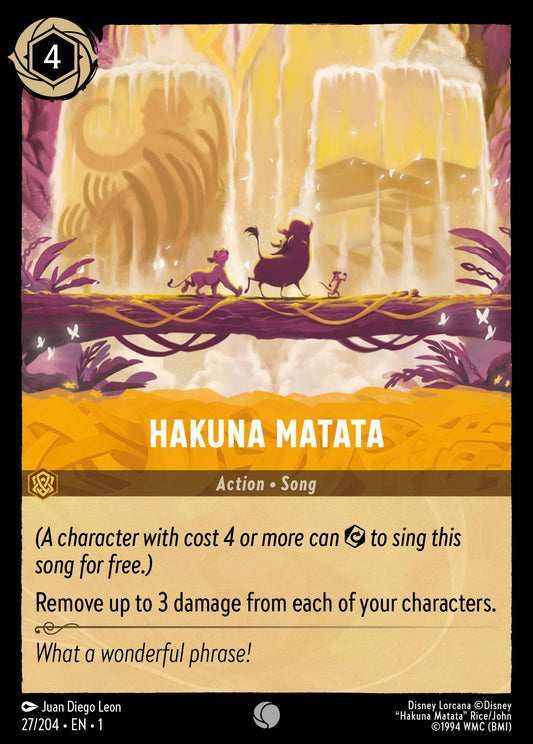 Hakuna Matata - Common Normal Disney Lorcana card from The First Chapter