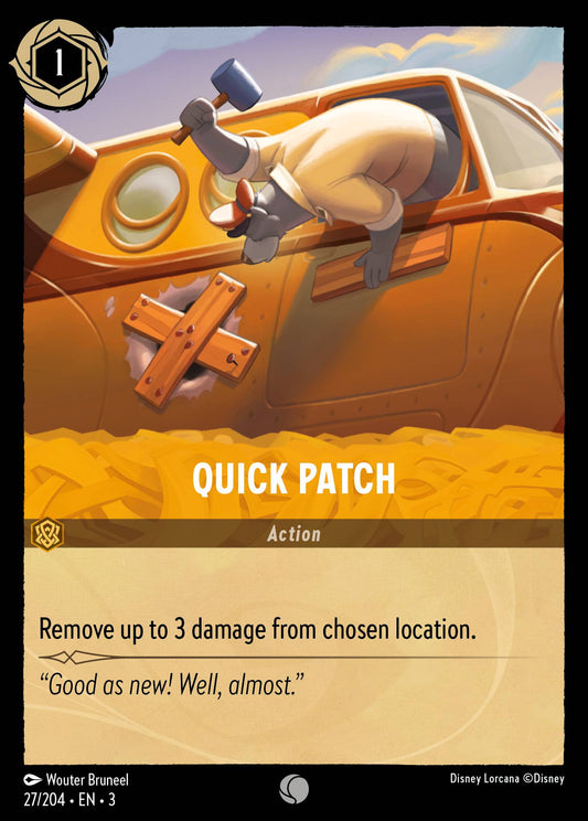 Quick Patch - Common Normal Disney Lorcana card from Into the Inklands