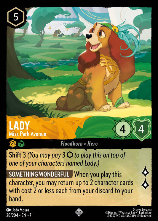 Lady - Miss Park Avenue - Super Rare Normal Disney Lorcana card from Archazia's Island