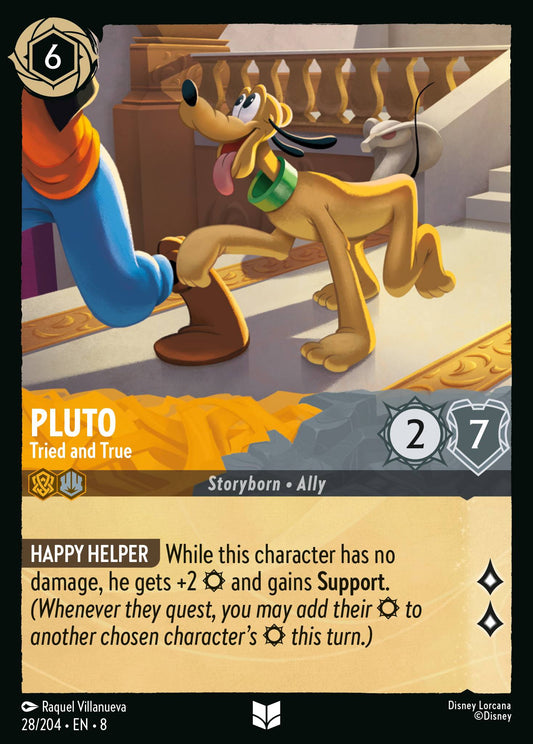 Pluto - Tried and True - Uncommon Normal Disney Lorcana card from The Reign of Jafar