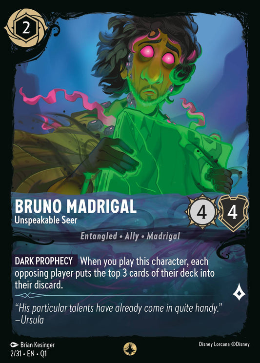 Bruno Madrigal - Unspeakable Seer - Special Normal Disney Lorcana card from Unknown Set