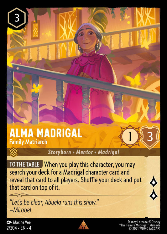 Alma Madrigal - Family Matriarch - Rare Normal Disney Lorcana card from Ursula's Return