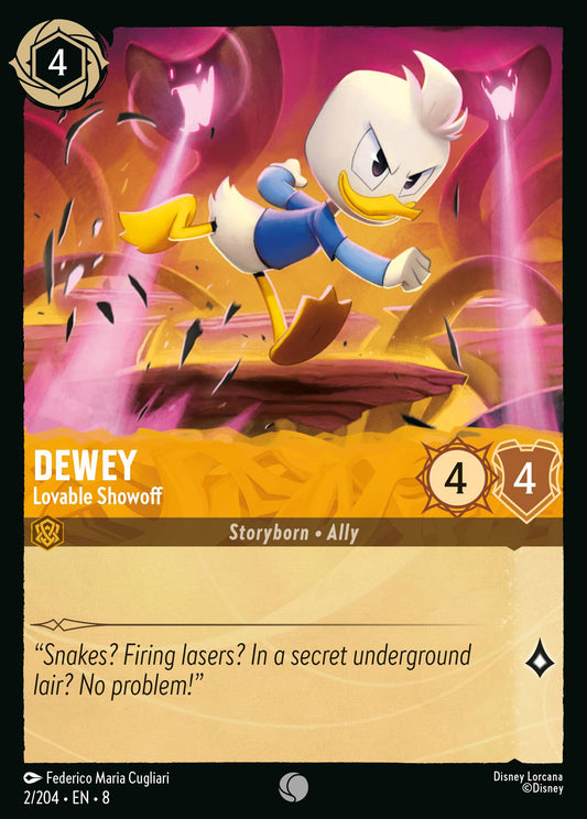 Dewey - Lovable Showoff - Common Normal Disney Lorcana card from The Reign of Jafar