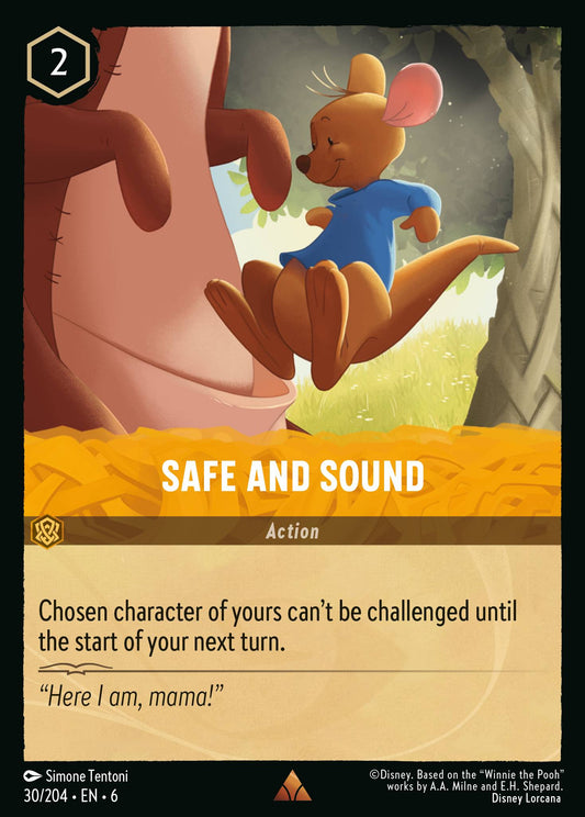 Safe and Sound - Rare Normal Disney Lorcana card from Azurite Sea