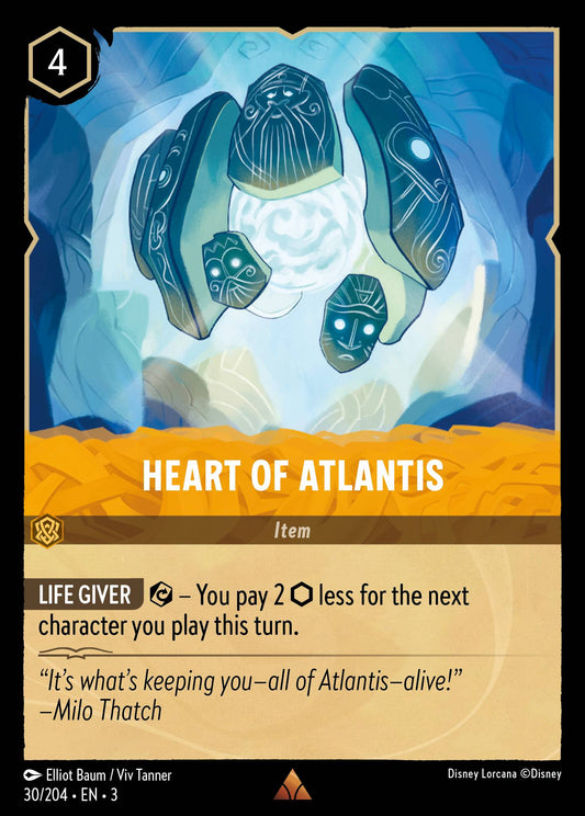 Heart of Atlantis - Rare Normal Disney Lorcana card from Into the Inklands