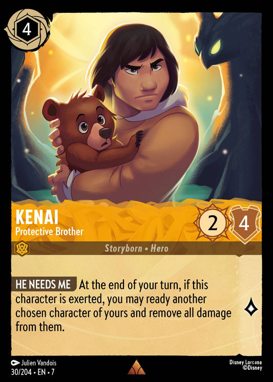 Kenai - Protective Brother - Rare Normal Disney Lorcana card from Archazia's Island