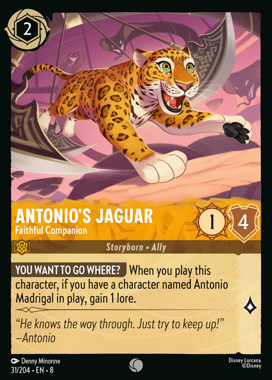 Antonio's Jaguar - Faithful Companion - Common Normal Disney Lorcana card from The Reign of Jafar