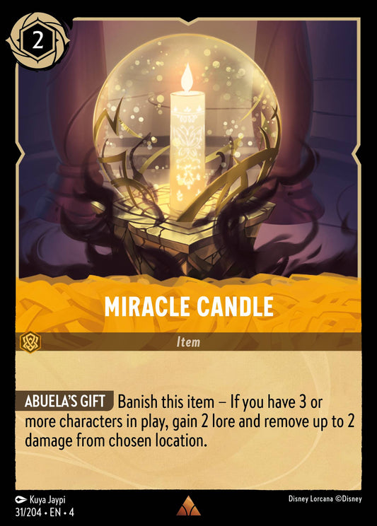 Miracle Candle - Rare Normal Disney Lorcana card from Ursula's Return