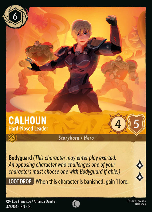 Calhoun - Hard-Nosed Leader - Common Normal Disney Lorcana card from The Reign of Jafar