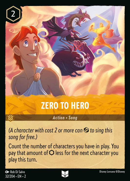 Zero To Hero - Uncommon Normal Disney Lorcana card from Rise of the Floodborn
