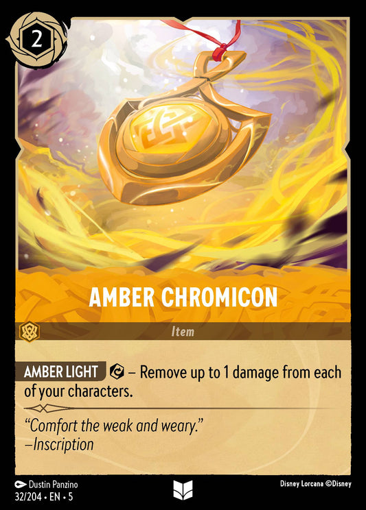 Amber Chromicon - Uncommon Normal Disney Lorcana card from Shimmering Skies