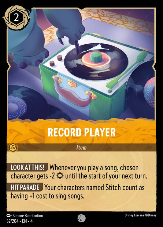 Record Player - Common Normal Disney Lorcana card from Ursula's Return