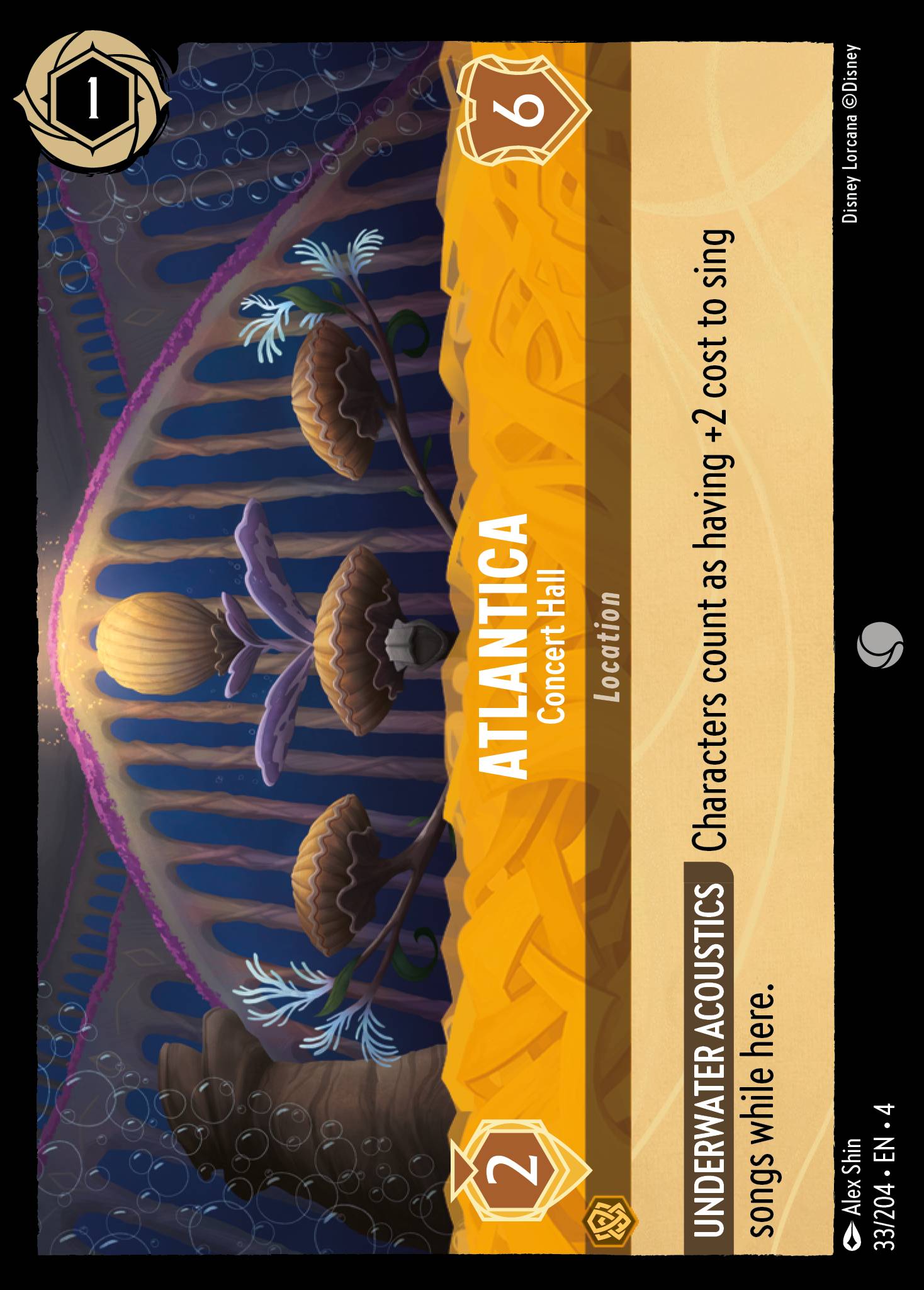 Atlantica - Concert Hall - Common Normal Disney Lorcana card from Ursula's Return