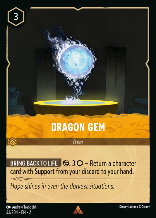 Dragon Gem - Rare Normal Disney Lorcana card from Rise of the Floodborn