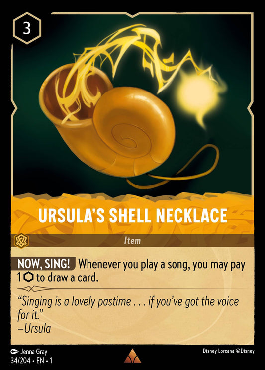 Ursula's Shell Necklace - Rare Normal Disney Lorcana card from The First Chapter