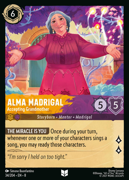 Alma Madrigal - Accepting Grandmother - Uncommon Normal Disney Lorcana card from The Reign of Jafar