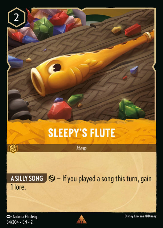 Sleepy's Flute - Rare Normal Disney Lorcana card from Rise of the Floodborn