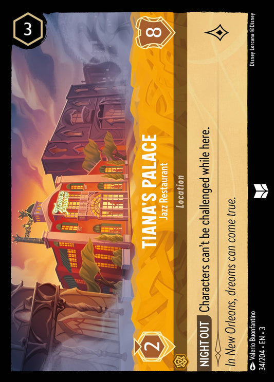 Tiana's Palace - Jazz Restaurant - Uncommon Normal Disney Lorcana card from Into the Inklands
