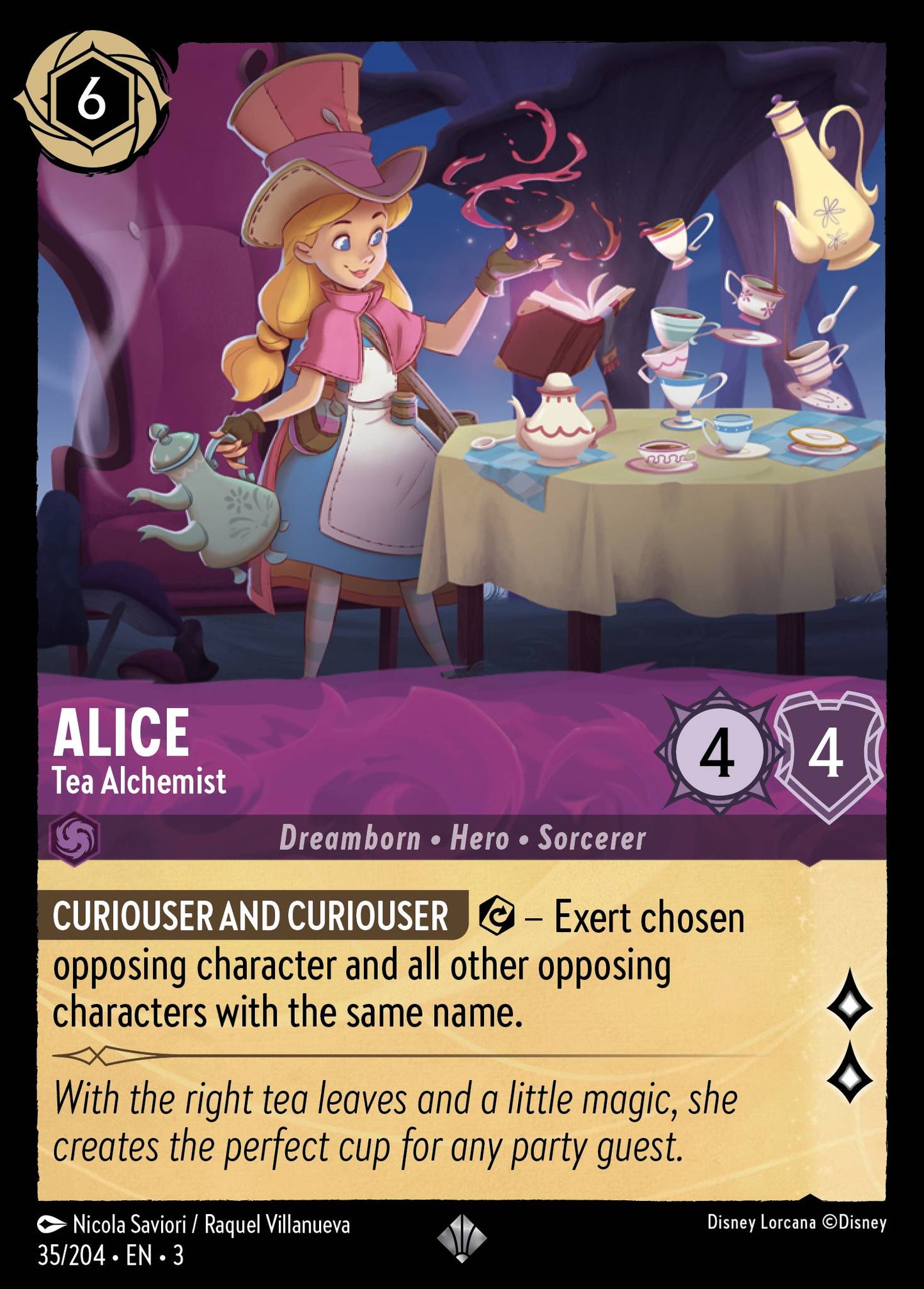Alice - Tea Alchemist - Super Rare Normal Disney Lorcana card from Into the Inklands