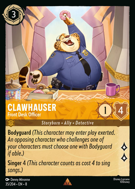Clawhauser - Front Desk Officer - Rare Normal Disney Lorcana card from The Reign of Jafar