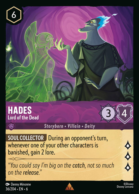 Hades - Lord of the Dead - Rare Normal Disney Lorcana card from Azurite Sea