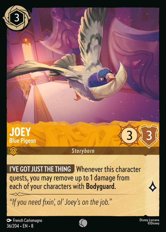Joey - Blue Pigeon - Common Normal Disney Lorcana card from The Reign of Jafar