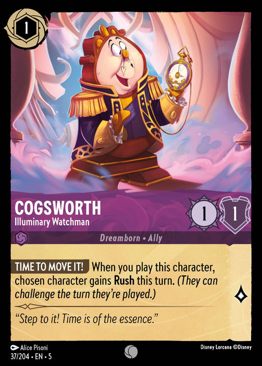 Cogsworth - Illuminary Watchman - Common Normal Disney Lorcana card from Shimmering Skies