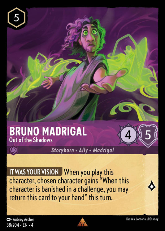 Bruno Madrigal - Out of the Shadows - Rare Normal Disney Lorcana card from Ursula's Return