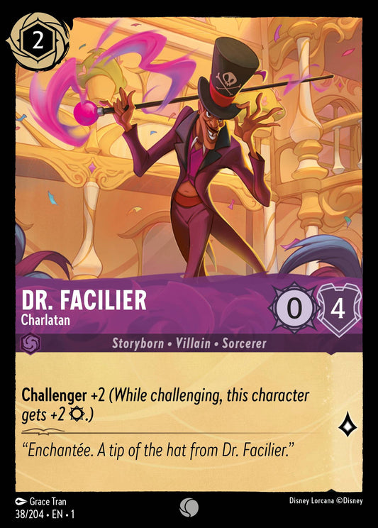 Dr. Facilier - Charlatan - Common Normal Disney Lorcana card from The First Chapter
