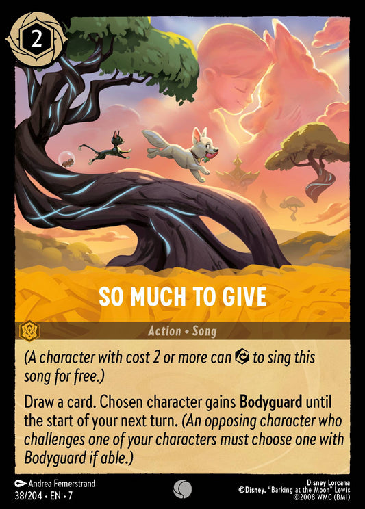 So Much to Give - Common Normal Disney Lorcana card from Archazia's Island