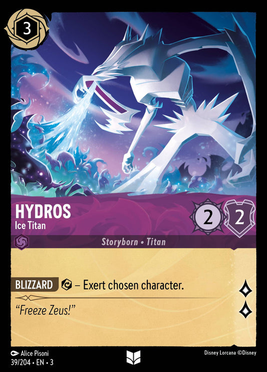 Hydros - Ice Titan - Uncommon Normal Disney Lorcana card from Into the Inklands