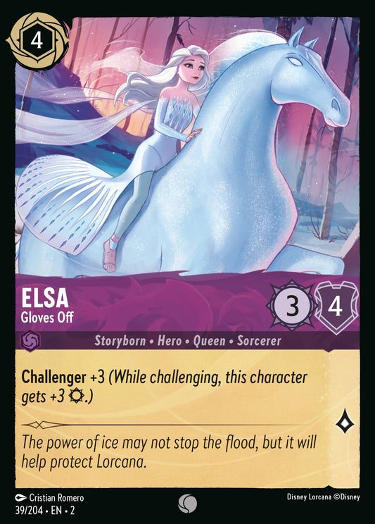 Elsa - Gloves Off - Common Normal Disney Lorcana card from Rise of the Floodborn