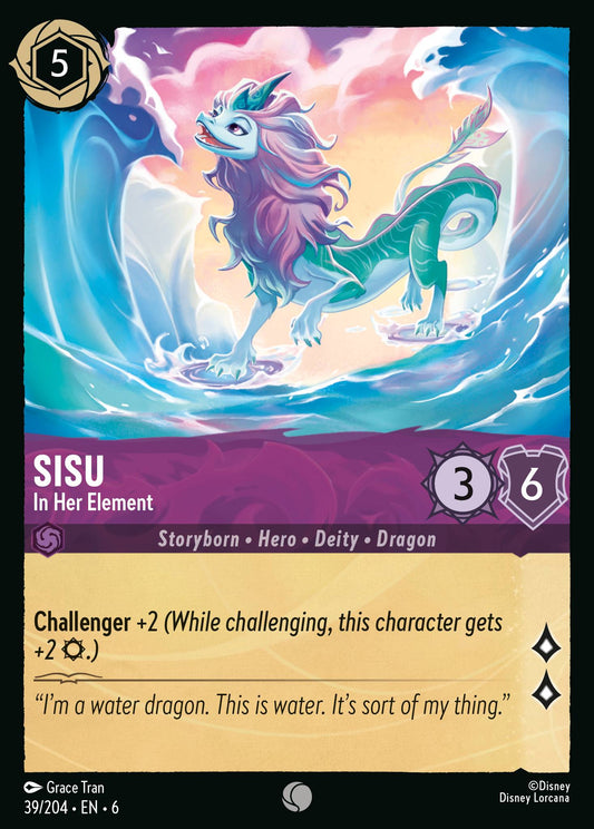 Sisu - In Her Element - Common Normal Disney Lorcana card from Azurite Sea
