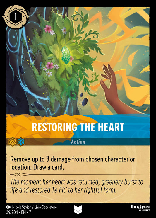 Restoring the Heart - Uncommon Normal Disney Lorcana card from Archazia's Island