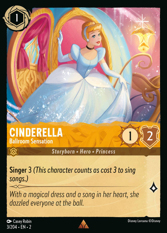 Cinderella - Ballroom Sensation - Rare Normal Disney Lorcana card from Rise of the Floodborn