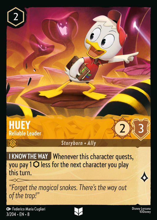 Huey - Reliable Leader - Uncommon Normal Disney Lorcana card from The Reign of Jafar