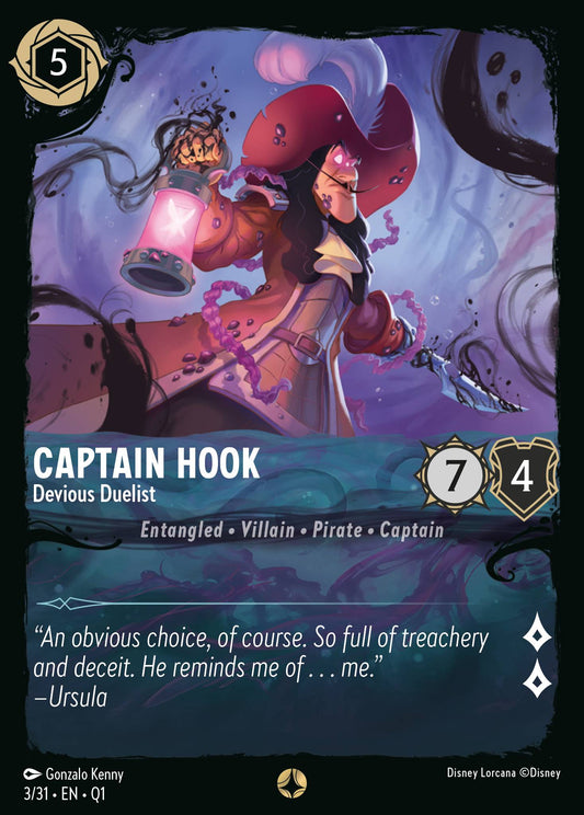 Captain Hook - Devious Duelist - Special Normal Disney Lorcana card from Unknown Set