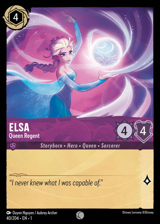 Elsa - Queen Regent - Common Normal Disney Lorcana card from The First Chapter