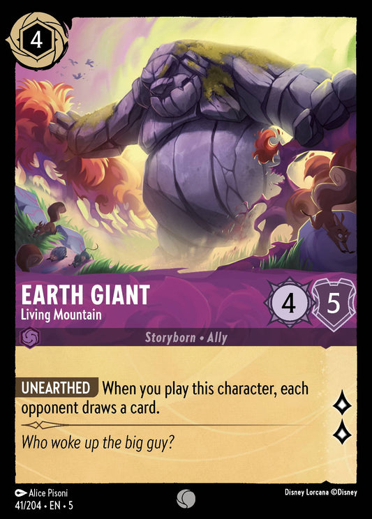 Earth Giant - Living Mountain - Common Normal Disney Lorcana card from Shimmering Skies