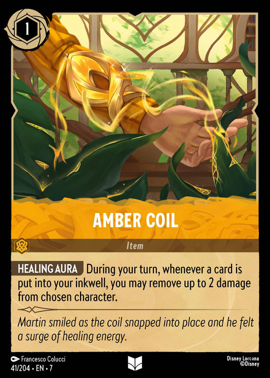 Amber Coil - Uncommon Normal Disney Lorcana card from Archazia's Island