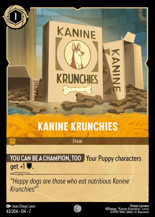 Kanine Krunchies - Common Normal Disney Lorcana card from Archazia's Island