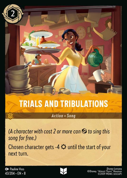 Trials and Tribulations - Uncommon Normal Disney Lorcana card from The Reign of Jafar