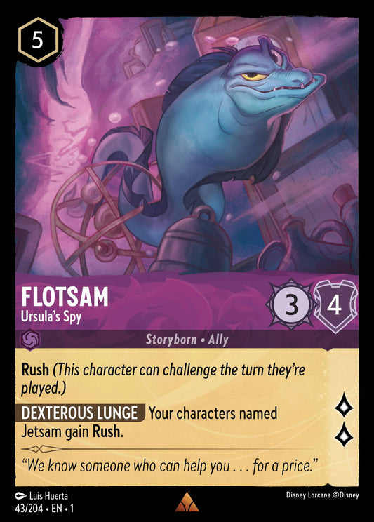 Flotsam - Ursula's Spy - Rare Normal Disney Lorcana card from The First Chapter