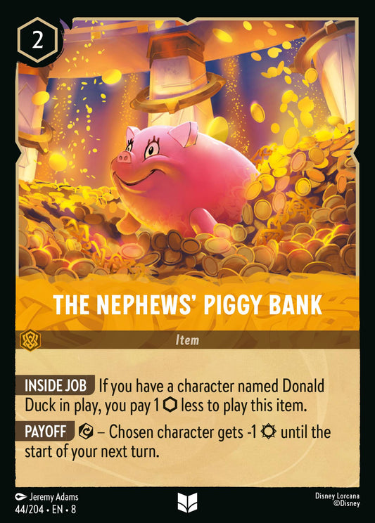 The Nephews' Piggy Bank - Uncommon Normal Disney Lorcana card from The Reign of Jafar