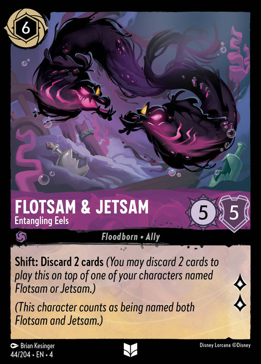 Flotsam & Jetsam - Entangling Eels - Uncommon Normal Disney Lorcana card from Ursula's Return